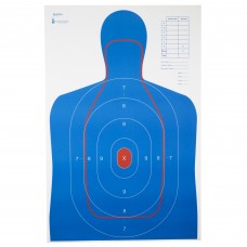 Action Target RC-B27E-Q, B-27E And FBI Q Combination Target, Blue/Red, 23