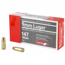 Aguila Ammunition 9MM, 147 Grain, Full Metal Jacket Flat Point, 50 Round Box 1E097719