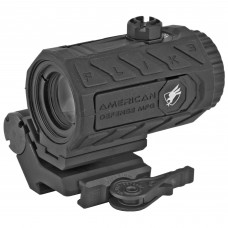 American Defense Mfg. Flik3, 3x Magnifier, Black Finish, ADM Transition Mount with Titanium Lever FLIK-3X