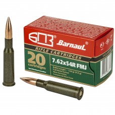 Barnaul Ammunition 7.62X54R, 148Gr, Full Metal Jacket, Steel Laquered Case, 20 Round Box BRN762x54RFMJ148