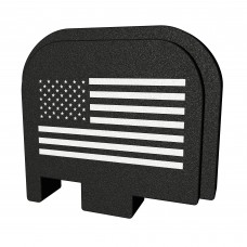 Bastion Slide Back Plate, American Flag, Black and White, Fits Glock 43 BASGL-043-BW-USAFLG