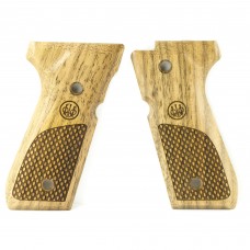 Beretta 92/96 Series Wood Walnut Grips, Oval Checkering With Triden, Screws Not Included E00219