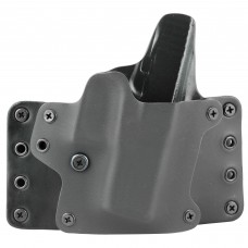 BlackPoint Tactical Leather Wing OWB Holster, Fits Glock 43, Right Hand, Black Kydex & Leather, with 1.75
