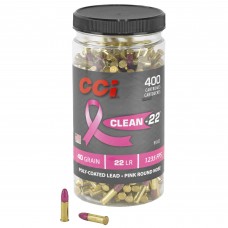 CCI 22LR, 40Grain, Pink Soft Point, Clean-22, 400 Round Bottle 955CC