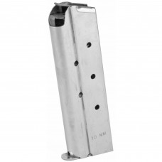 Ed Brown Magazine, 10MM, 9Rd, Stainless, Fits 1911, Includes 1 Thick and 1 Thin Base Pad 849-10