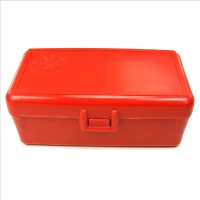 FS Reloading Plastic Ammo Box Large Pistol 50 Round Solid Red 3 Pk