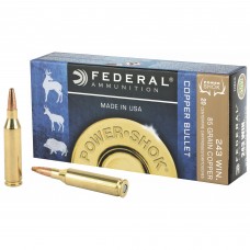 Federal PowerShok, 243 Win, 85 Grain, Copper, Lead Free, 20 Round Box, California Certified Nonlead Ammunition 24385LFA