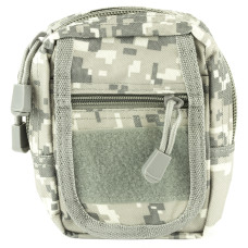 NCSTAR Small Utility Pouch, Nylon, Digital Camo, MOLLE Straps for Attachment, Zippered Compartment CVSUP2934D