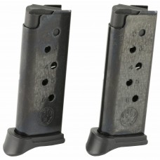 Ruger Magazine, 380ACP, 6Rd, Fits Ruger LCP, with Finger Rest, 2 Pack, Blue Finish 90643