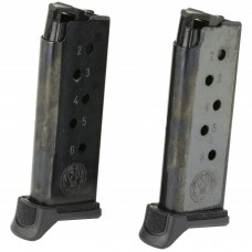 Ruger Magazine, 380ACP, 6Rd, Fits Ruger LCP II, 2 Pack, Black Finish 90644