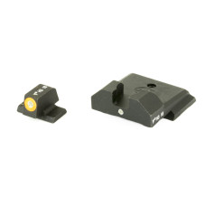 XS Sights F8 Night Sights,Fits S&W M&P Shield, Green with Orange Outline Front, Tritium Front/Rear SW-F028P-5