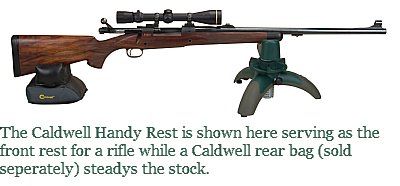 The Caldwell Handy Rest serving as a rifle front rest