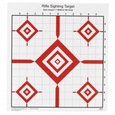 Action Target SI-13, Advanced Rifle Sighting Target, 1.047 Inch Grid Pattern, Black/Red, 14