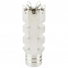 Advanced Technology Shark Muzzle Brake, 1/2-28 Thread With Crush Washer, Fits AR-15, Stainless Steel A.5.10.2252