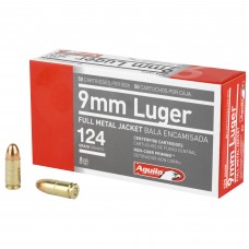 Aguila Ammunition Pistol, 9MM, 124 Grain, Full Metal Jacket, 50 Round Box 1E092110
