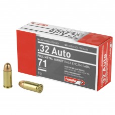 Aguila Ammunition Pistol, 32 ACP, 71 Grain, Full Metal Jacket, 50 Round Box 1E322110