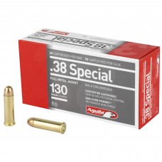 Aguila Ammunition Pistol, 38 Special, 130 Grain, Full Metal Jacket, 50 Round Box 1E382521