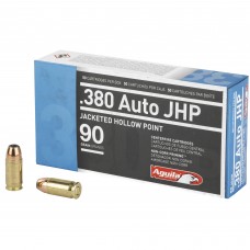 Aguila Ammunition Pistol, 380ACP, 90Gr, Jacketed Hollow Point, 50 Round Box 1E802112