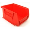 Akrobin 30210 Stackable Storage Bin 5-3/8 x 4-1/8 x3 Red