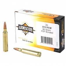 Armscor 223 Rem, 62 Grain, Bonded Pointed Soft Point, 20 Round Box AC223-4N