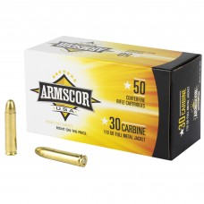 Armscor 30 Carbine, 110 Grain, Full Metal Jacket, 50 Round Box FAC30C-1N