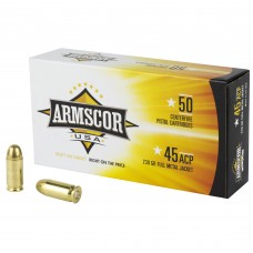 Armscor 45 ACP, 230 Grain, Full Metal Jacket, 50 Round Box FAC45-12N