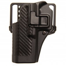 BLACKHAWK CQC SERPA Holster With Belt and Paddle Attachment, Fits Glock 17/22/31, Left Hand, Carbon Fiber, Black 410000BK-L