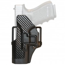BLACKHAWK CQC SERPA Holster With Belt and Paddle Attachment, Fits Glock 19/23/32/36, Left Hand, Carbon Fiber, Black 410002BK-L