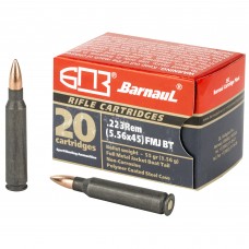 Barnaul Ammunition 223 Remington, 55 Grain, Full Metal Jacket, 20 Round Box, Steel Polycoated Case BRN223REMFMJ55