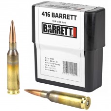 Barrett Ammo, 416 Barrett, 452Gr, Boat tail Hollow Point, 10 Rounds per Box, 3,050fps 17222