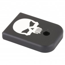 Bastion Skull, Magazine Base Plate, Black, Fits Glock 9/40 BASGL-940-BW-BTSKUL