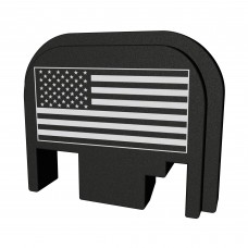 Bastion Slide Back Plate, American Flag, Black and White, Fits Glock BASGL-SLD-BW-USAFLG