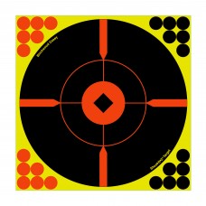 Birchwood Casey Shoot-N-C Target, Round, Crosshair Bullseye, 12