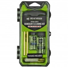 Breakthrough Clean Technologies Vision Series, Cleaning Kit, For .35 Cal/ .38 Cal/ 9MM, Includes Cleaning Rod Sections, Hard Bristle Nylon Brushes, Jags, Patch Holders, Cotton Patches, Durable Aluminum Handle And Mini Bottl