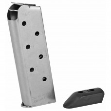 CMC Products Match Grade Magazine, 45ACP, 7Rd, Fits Officer Size 1911, Includes Base Pad, Stainless M-MG-45CP7-P