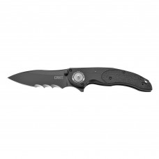 Columbia River Knife & Tool LINCHPIN BLACK w/ VEFF SERRATIONS, 3.73