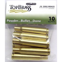 Top Brass .50 BMG Reconditioned Brass 10 pieces
