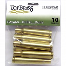 Top Brass .50 BMG Reconditioned Brass 10 pieces