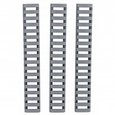 Ergo Grip Low Pro Rail Covers, Fits 18 Slot Ladder, Gray Finish, 4-Pack 4373-3PK-GG