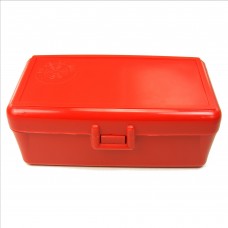 FS Reloading Plastic Ammo Box Large Pistol 50 Round Solid Red 3 Pk