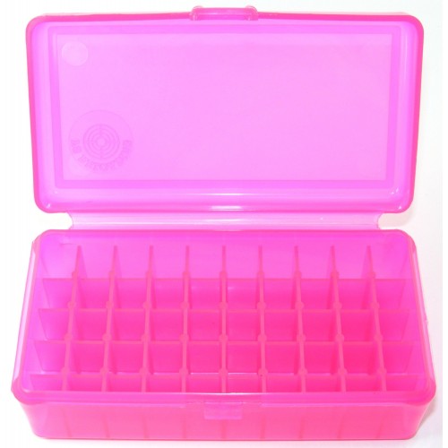 FS Reloading Plastic Flip top Ammo Box Solid Pink LP-50-Solid-Pink 
