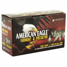 Federal American Eagle Varmint & Predator, 308 Win, 130 Grain, Jacketed Hollow Point, 40 Round Box AE308130VP