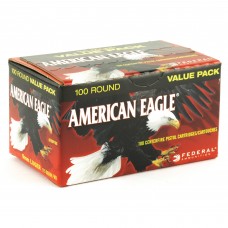 Federal American Eagle Ammunition, 9mm, 115 Grain, Full Metal Jacket Value Pack, 100 Round Box AE9DP100