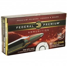 Federal Premium, 338 WIN MAG, 210 Grain, Nosler Partition, 20 Round Box P338A2