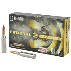 Federal Premium, Barnes, 6.5 Creedmoor, 130 Grain, Triple Shock X, 20 Round Box, California Certified Nonlead Ammunition P65CRDBTSX1