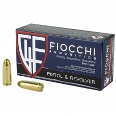 Fiocchi Ammunition Centerfire Pistol 9mm 115 Grains FMJ Box of 50