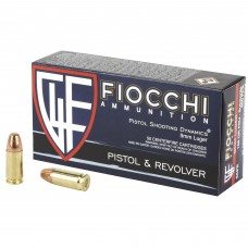 Fiocchi Ammunition Centerfire Pistol, 9mm, 158 Grain, FMJ, Subsonic, Box of 50