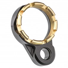 Fortis Manufacturing, Inc. Lightweight Enhanced AR15 End Plate, K1 System (Tapered) Castle Nut, Gold Finish LE-BLK-K1-GOLD