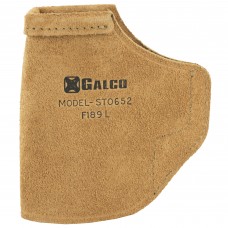 Galco Stow-N-Go Inside The Pant Holster, Fits S&W Shield (9mm, 40S&W, and 45ACP), Right Hand, Natural Leather STO652