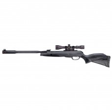 Gamo Whisper Fusion Mach 1, .22 Pellet, Black Finish, Synthetic Stock, Dual Noise Dampening Technology, Fluted Polymer Jacketed Rifled Steel Barrel, Inert Gas Technology, 3-9x40 Scope, Single Shot, 1020 Feet Per Second 611006325554